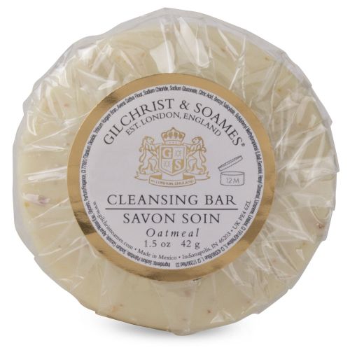 English Spa Round Exfoliating Oatmeal Soap, Clear Pleat Wrap, 1.5oz/42g